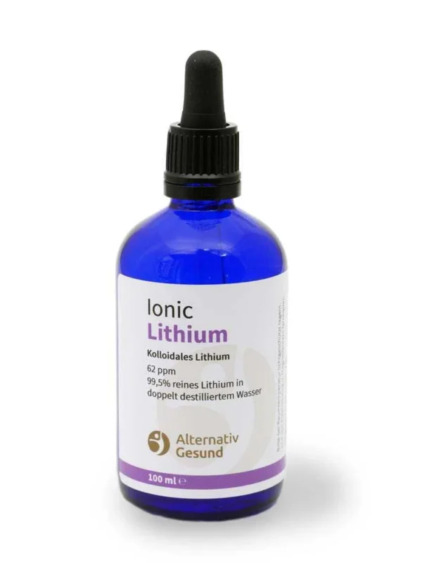 Kolloidales Lithium | Kolloidales Lithium Mit Gratisbuch über Kolloide In höchster Qualität! Unser "Ionic Lithium" hat eine Konzentration von mindestens 62 ppm. "ppm" bedeutet parts per million. Reinheit 99,5%. Unser Lithium enthält nur reine Lithiumpartikel in doppelt destilliertem Wasser und ist frei von Zusatz- und Konservierungsstoffen. Es hat einen hohen Ionen-Anteil.